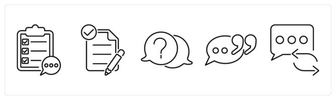 5 Active Listening icons as summarize, request clarification, show interest in black bold vector