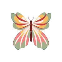 metamorphosis groovy butterfly cartoon item vector