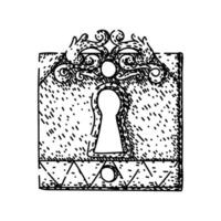 entry keyhole sketch hand item vector