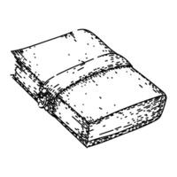 notebook leather bound diary sketch hand drawn item vector