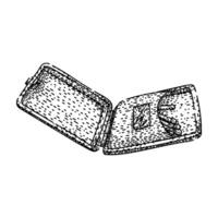 stemless matchbox sketch hand drawn item vector