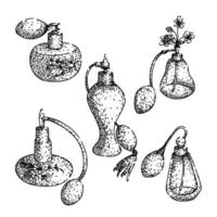 perfume automizer sketch hand drawn item vector