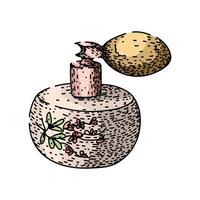 bottle perfume automizer hand drawn item vector