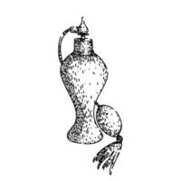 spray perfume automizer sketch hand item vector