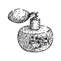bottle perfume automizer sketch hand item vector