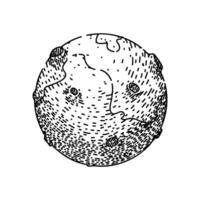 mars planet sketch hand item vector