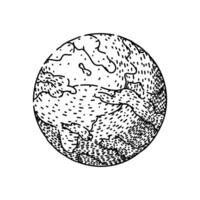 mercury planet hand drawn item vector