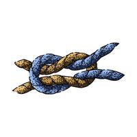 sheet rope knot sketch hand drawn item vector