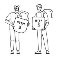 secure https http people vector