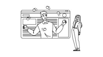 interface interaction design website people vector
