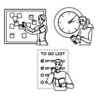 scheduling organizing tasks people vector
