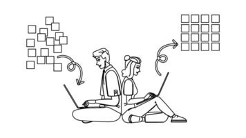 code schema markup people vector