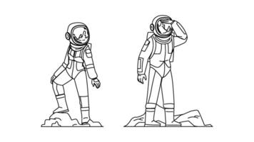 cosmonaut space exploration colonization vector