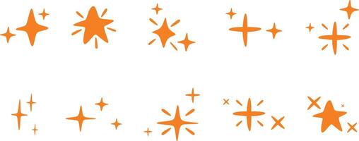 Hand Drawn Sparkle Illustration vector