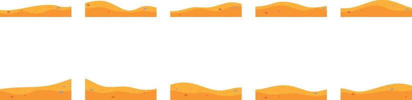 Beach Footer Set Illustration vector