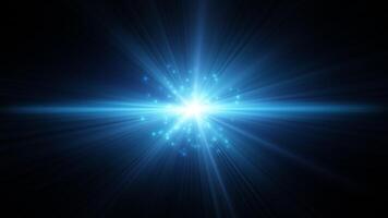 Blue Flare With PArticles Animation video