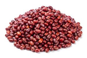 Red beans in a pile against a white background photo