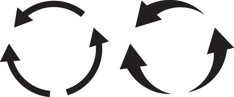 Circle arrow icon set. refresh reload arrow symbol. Recycle, Repeat reload vector