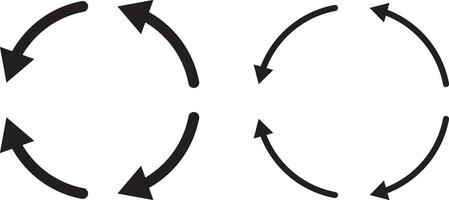 Circle arrow icon set. refresh reload arrow symbol. Recycle, Repeat reload icons set. round arrow vector