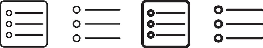 Menu icon set. Menu bar for apps or website. vector