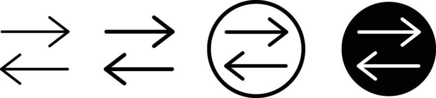 Transfer icon set. Data exchange symbol vector