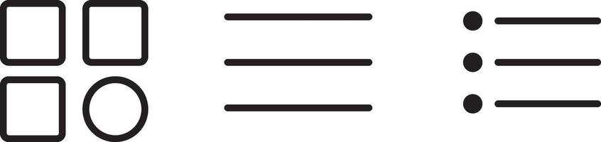 Menu icon set. Menu bar for apps or website vector