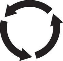 Circle arrow icon. refresh reload arrow symbol. vector