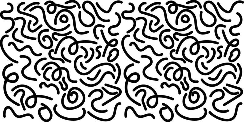 Abstract Curved Line Composition. Wavy black and white Ribbon Lines Abstract Art. Curvy Line Pattern Abstract Flow Shapes