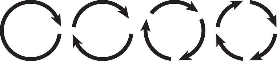 Circle arrow icon set. refresh reload arrow symbol. Recycle, Repeat reload icons vector