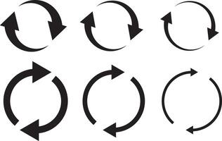 Circle arrow icon set. vector