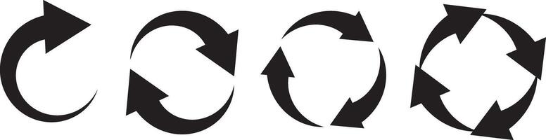 Circle arrow icon set. refresh reload arrow symbol. Recycle, Repeat reload icons set. vector