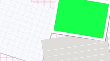 Creative journaling animation in 4K with paper cutout scrapbook design and space for photos ideal for memory keeping and digital storytelling video
