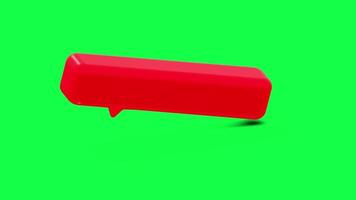 A subscribe bubble icon animated in 4K 3D on green screen background perfect for content calls to action social media and customizable visual overlays video