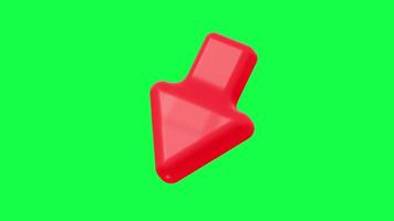 3D arrow in 4K motion animation on green screen background perfect for business direction navigation infographic or technology visual content video