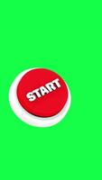 4K 3D animation of a start button with a green screen background, ideal for tech presentations, user interface concepts, games, or digital media content video