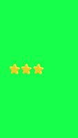 Five gold stars rotating in 4K 3D animation on a green screen background ideal for reviews ratings awards or promotional visuals with transparent editing ease video