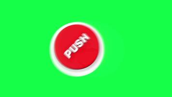 4K 3D animation of a push button with a green screen background, perfect for technology, user interfaces, app design, interactive media, and digital projects requiring high quality visuals video