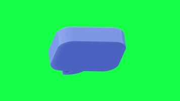 4K 3D animation of bubble chat icons in glossy candy colors green screen background ideal for vibrant modern communication visuals and creative tech inspired digital designs video