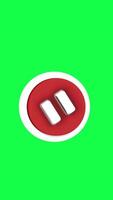 3D 4K animation of a pause button with a green screen background, perfect for interfaces, media control designs, and digital content creation projects video