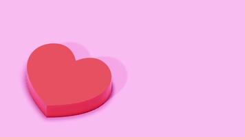Smooth spinning red plastic heart in 4K 3D animation perfect for romantic medical or tech themed visuals with a clean modern and symbolic aesthetic video