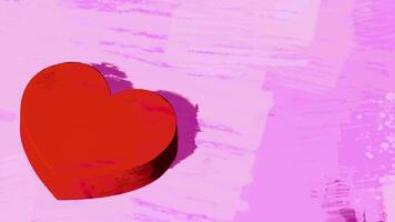 Animated red heart in 4k resolution with smooth motion and illustrative style perfect for love themes romance decorations and creative digital projects video