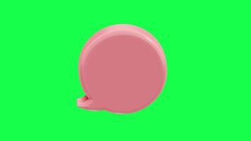 Creative tech inspired digital designs featuring 4K 3D animation of bubble chat icons in glossy candy colors and green screen background ideal for vibrant modern communication visuals video