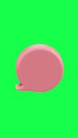 Glossy candy colored bubble chat icons animated in 3D 4K with green screen background ideal for vibrant modern communication visuals and creative tech inspired digital designs video