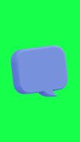 Green screen background with 4K 3D animation of bubble chat icons in glossy candy colors ideal for vibrant modern communication visuals and creative tech inspired digital designs video