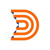 logo D line abstract vector
