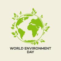 WORLD ENVIRONMENT DAY uniq green colour vector