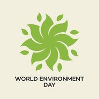 WORLD ENVIRONMENT DAY green leaf vector
