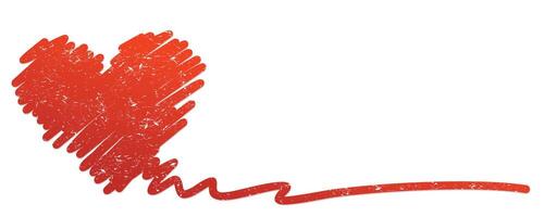 Stylized symbol of a red heart. vector