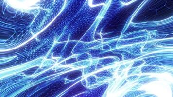 Digital Futuristic Waves or Network Connections. Visualization of Big Data video