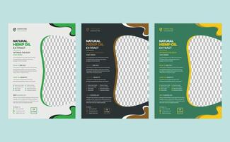 Editable print minimalist simple creative modern company business CBD oil hemp product flyer template design. vector